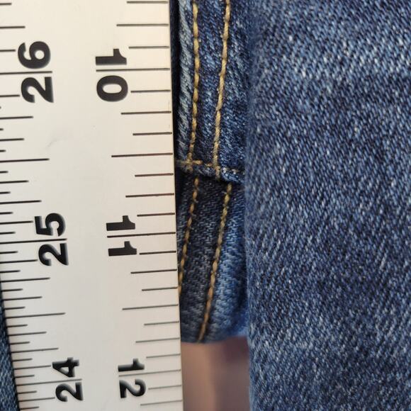 American Eagle Outfitters Wide Leg Crop Jeans Dark Wash Size 6 - Picture 9 of 13